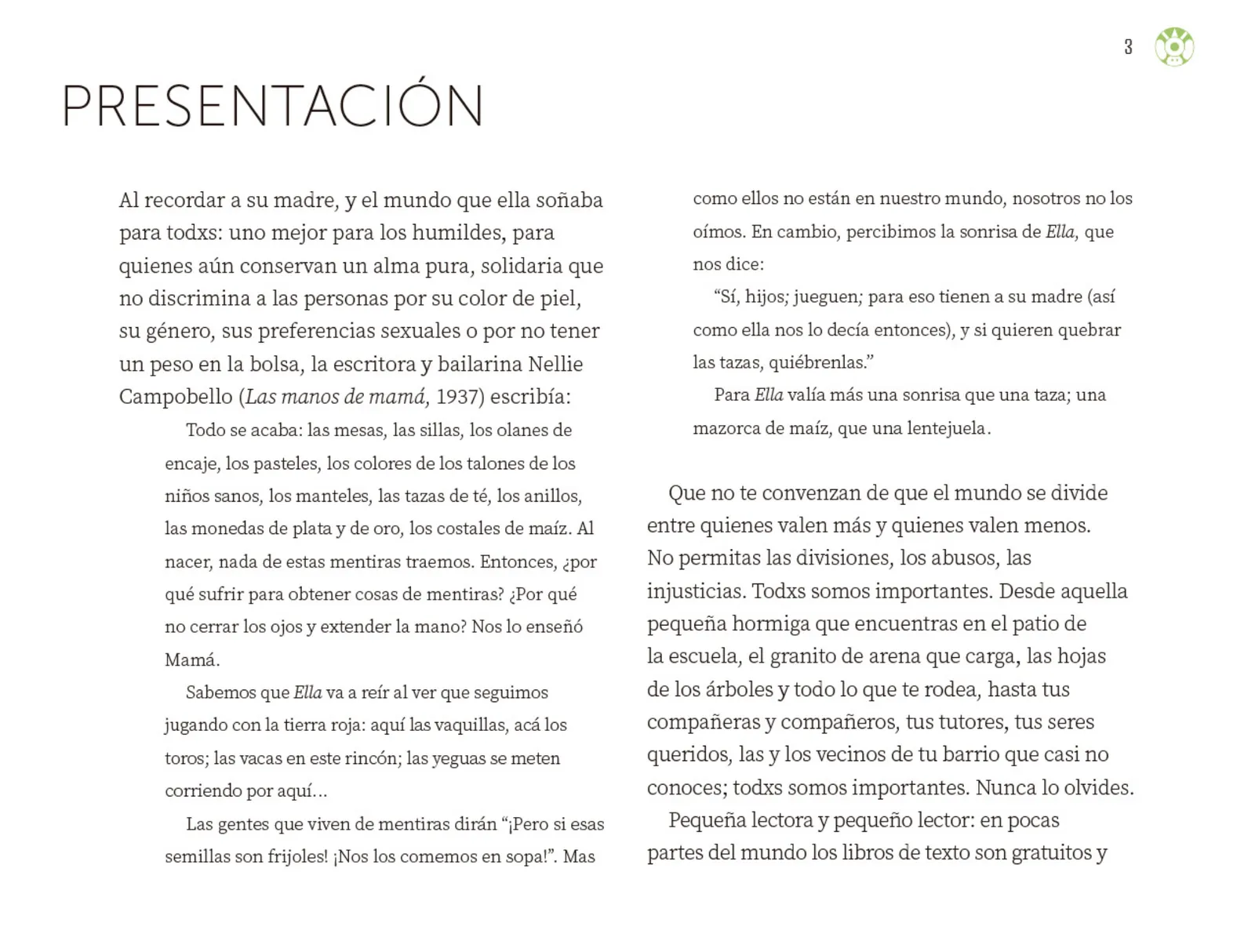 Página 4 de Múltiples lenguajes. Libro de Educación Preescolar Grado 3° Ciclo Escolar 2025 - 2026