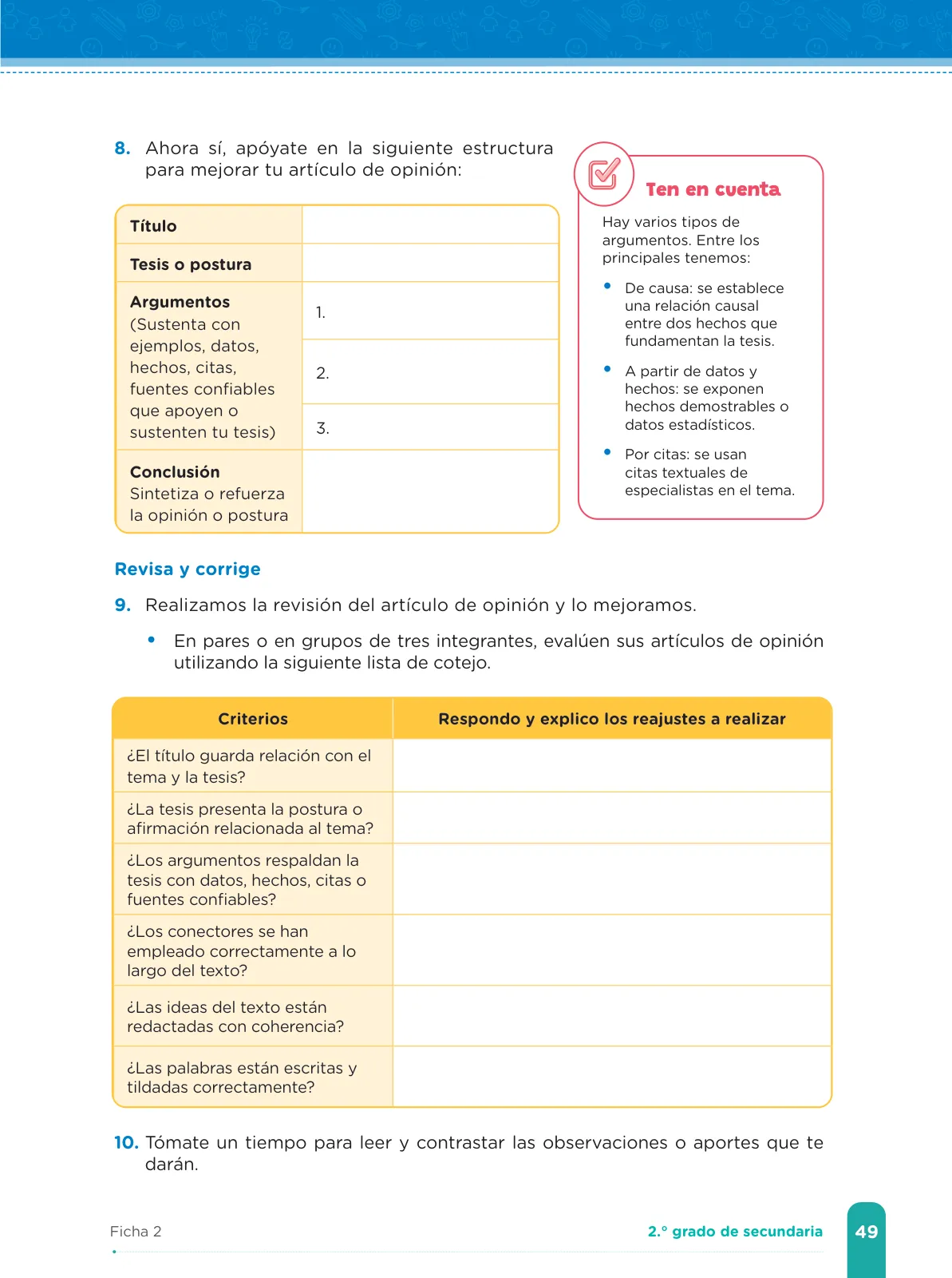 Página 51 de Fichas de aprendizaje de Comunicación 2 · 2024