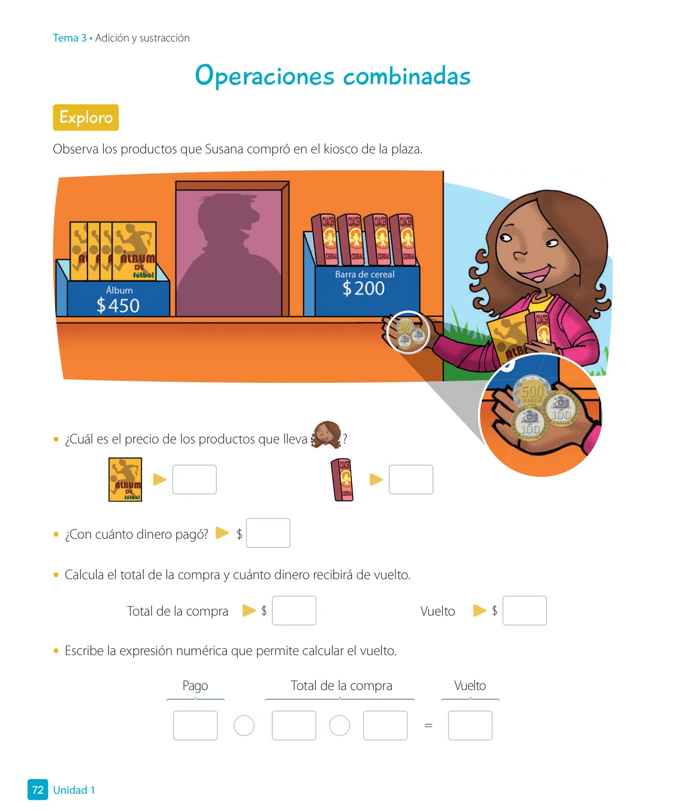 Miniatura página 74 de Matemática – Tercero Básico | Texto del Estudiante MINEDUC – Descargar PDF · 2024