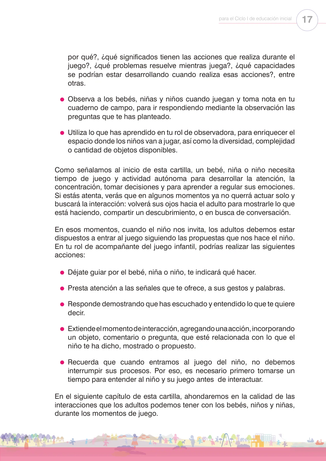 Miniatura página 19 de Juego e interacción en el hogar y en el aula. Cartilla con orientaciones para el Ciclo I de Educación Inicial · 2024