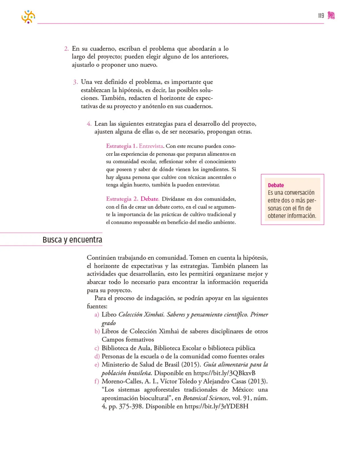 Miniatura página 120 de Colección Ximhai. Nuestro libro de proyectos.   Libro de Educación Secundaria Grado 1°  Ciclo Escolar 2025 - 2026