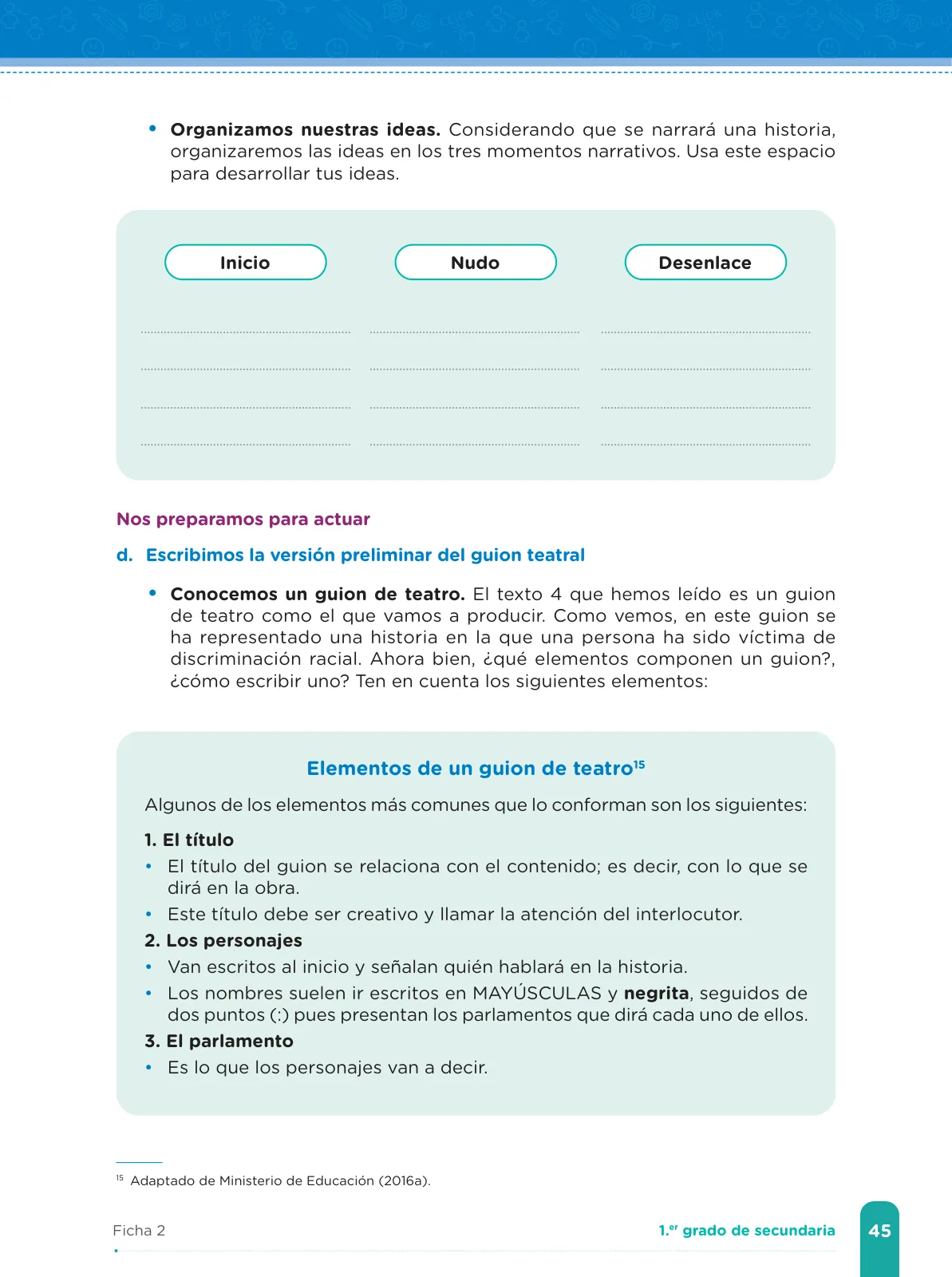 Página 47 de Fichas de aprendizaje de Comunicación 1 · 2024