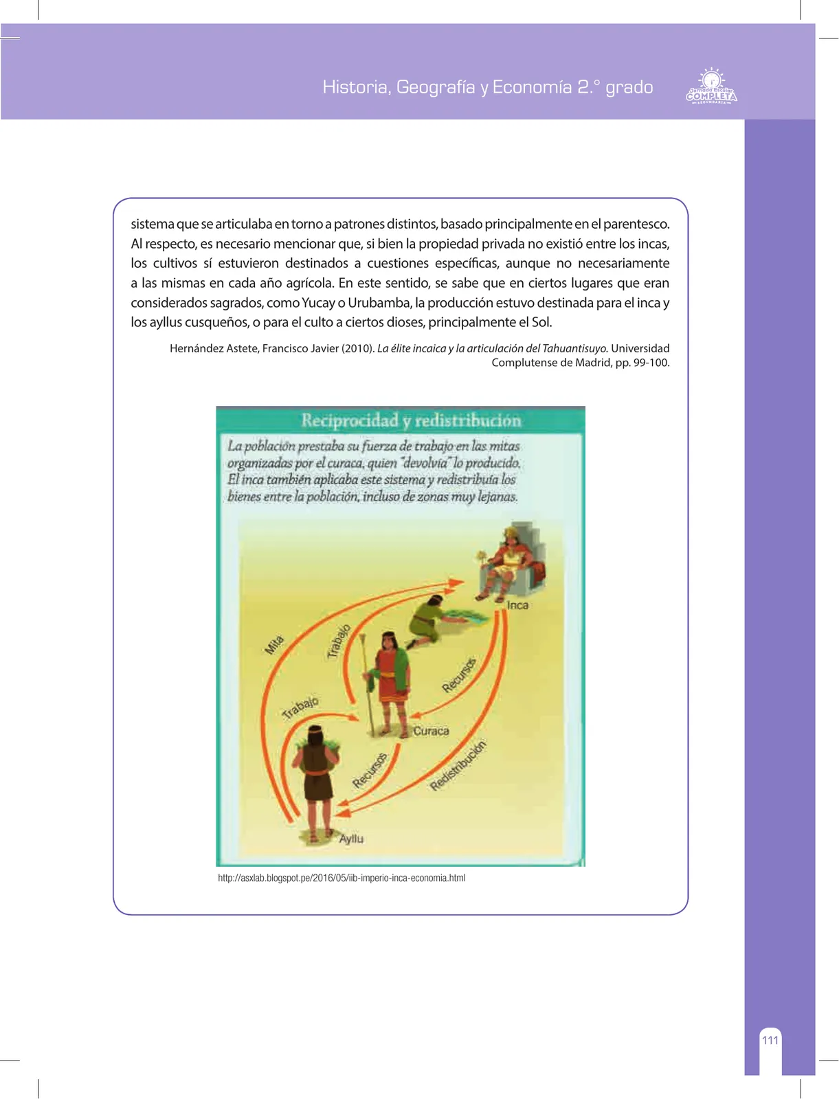 Página 111 de Historia, Geografía y Economía 2 : cuaderno de reforzamiento pedagógico - JEC ﻿ · 2016
