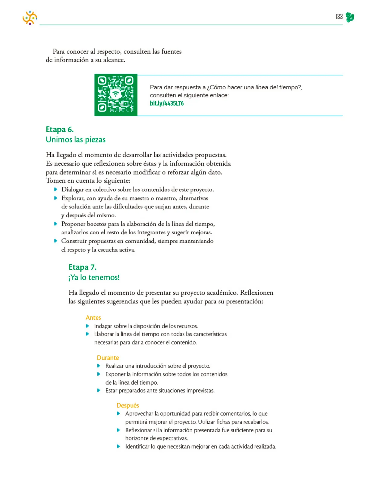 Miniatura página 134 de Colección Sk´asolil. Nuestro libro de Proyectos.  Tomo II.  Libro de Educación Telesecundaria Grado 2°  Ciclo Escolar 2025 - 2026