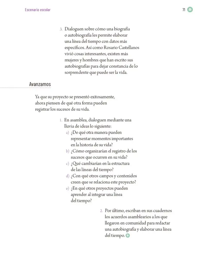 Página 74 de Proyectos Escolares. Libro de Educación Primaria Grado 6° Ciclo Escolar 2025 - 2026