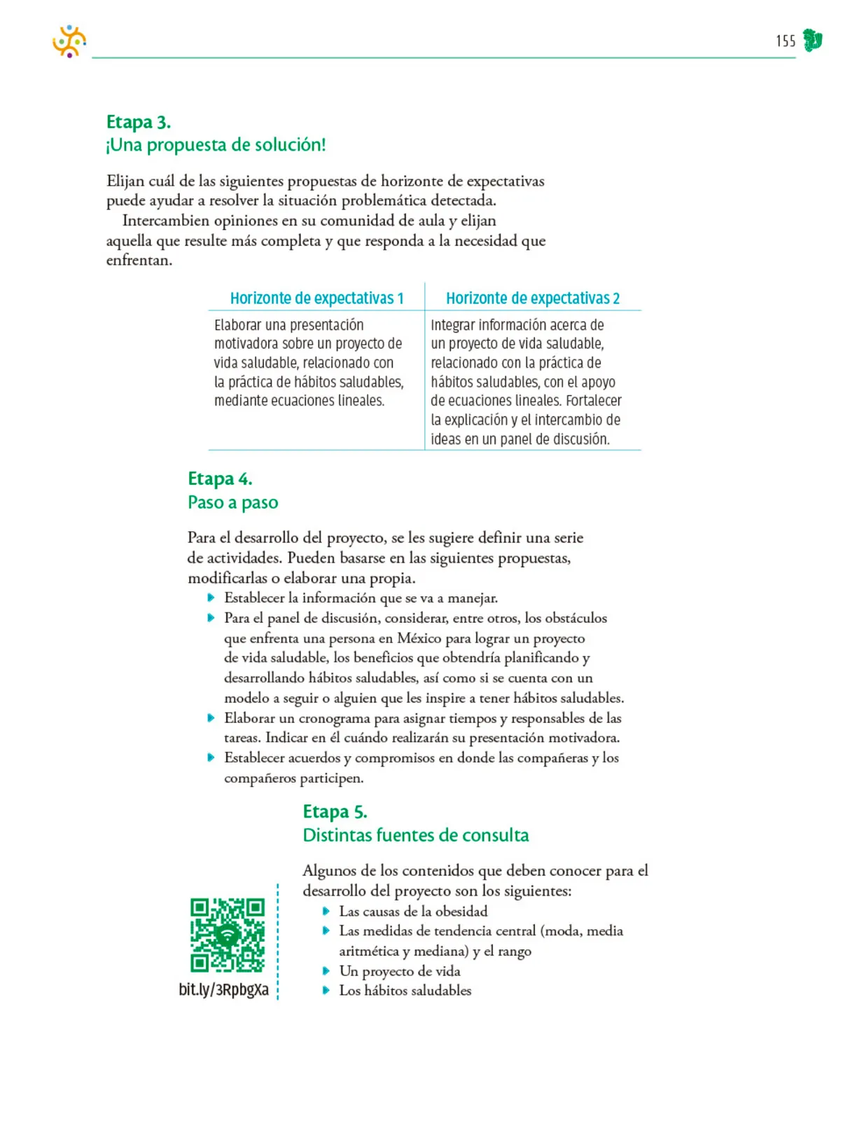 Miniatura página 156 de Colección Ximhai. Nuestro libro de Proyectos. Tomo I.   Libro de Educación Telesecundaria Grado 1°  Ciclo Escolar 2025 - 2026