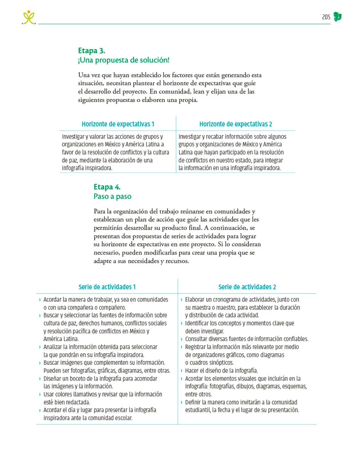 Página 206 de Colección Nanahuatzin. Nuestro libro de Proyectos.  Tomo III.  Libro de Educación Telesecundaria Grado 3°  Ciclo Escolar 2025 - 2026