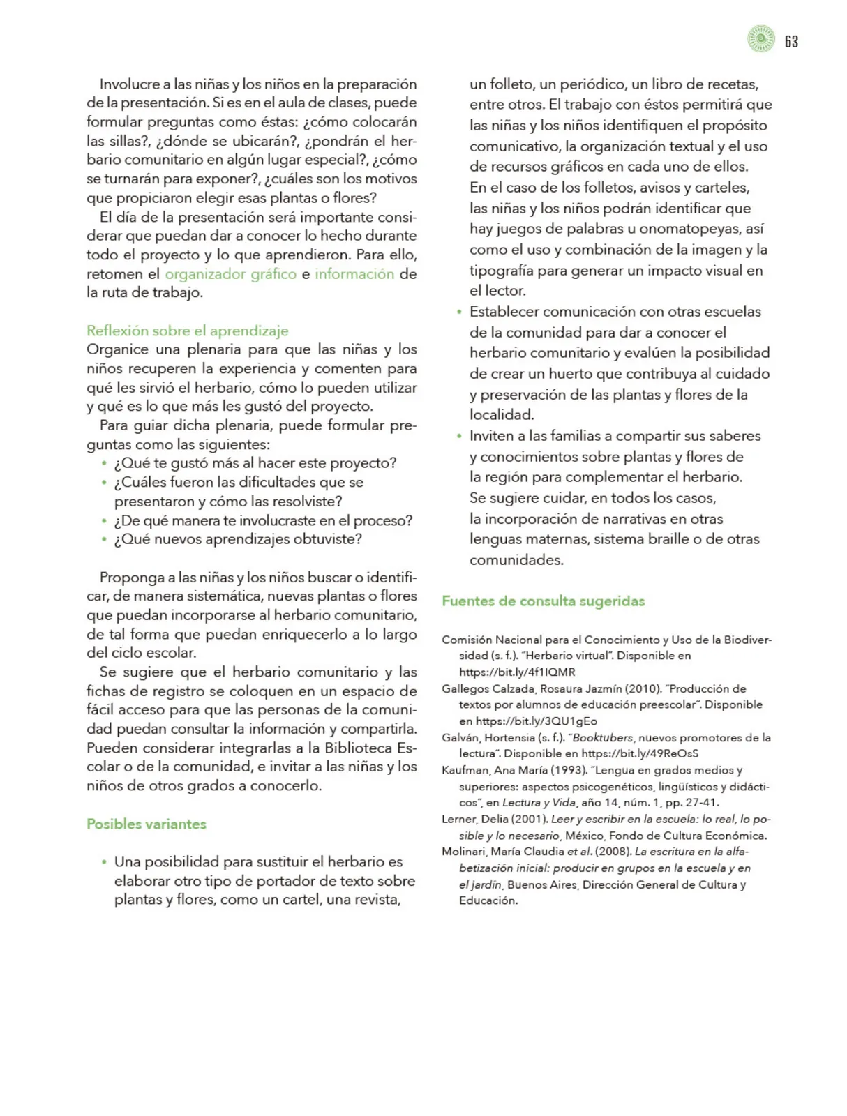Miniatura página 64 de Modalidades de trabajo para la acción transformadora y el codiseño  Libro de Educación Preescolar Grado 1°, 2°, 3°  Ciclo Escolar 2025 - 2026
