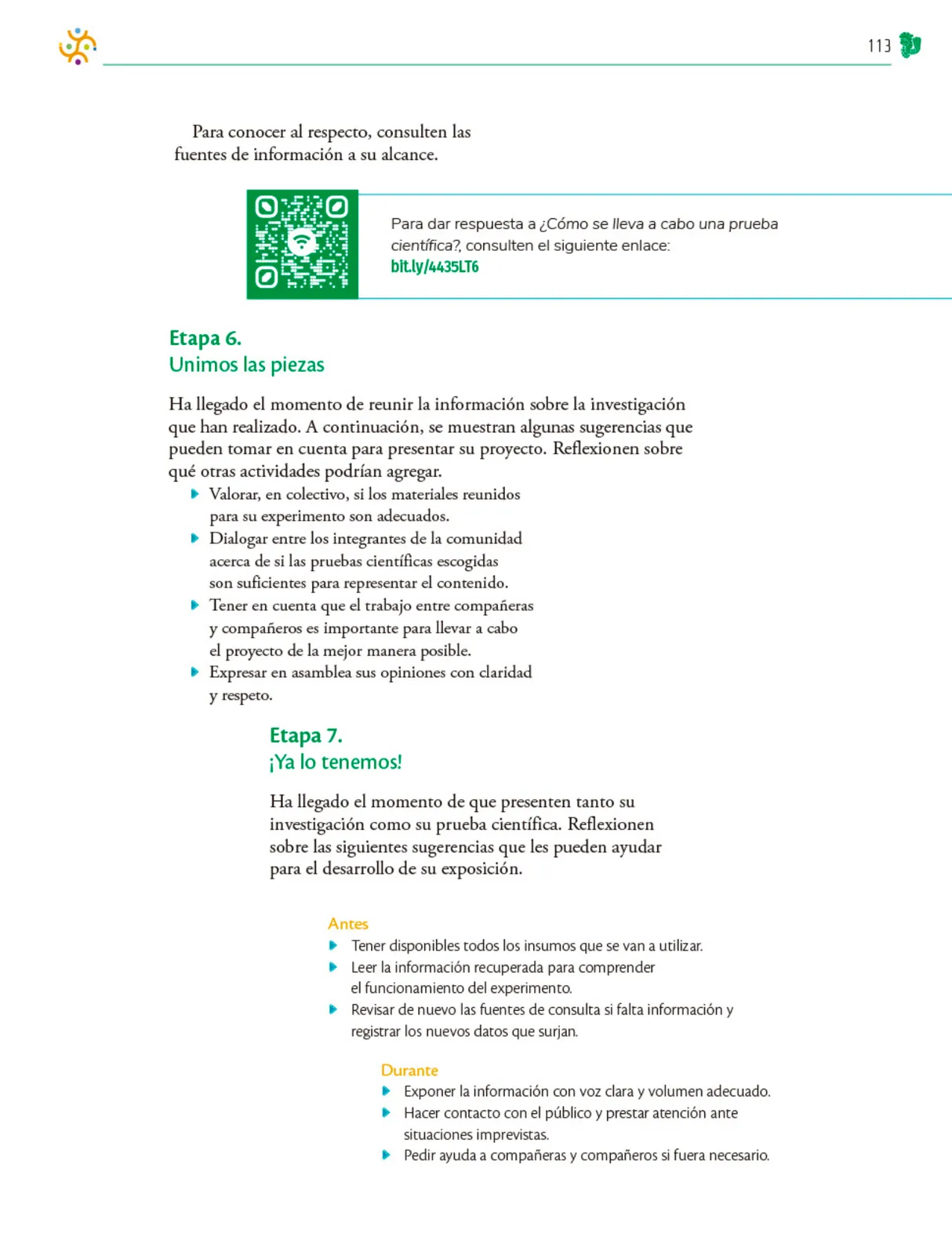 Página 114 de Colección Sk´asolil. Nuestro libro de Proyectos.  Tomo III.  Libro de Educación Telesecundaria Grado 2°  Ciclo Escolar 2025 - 2026