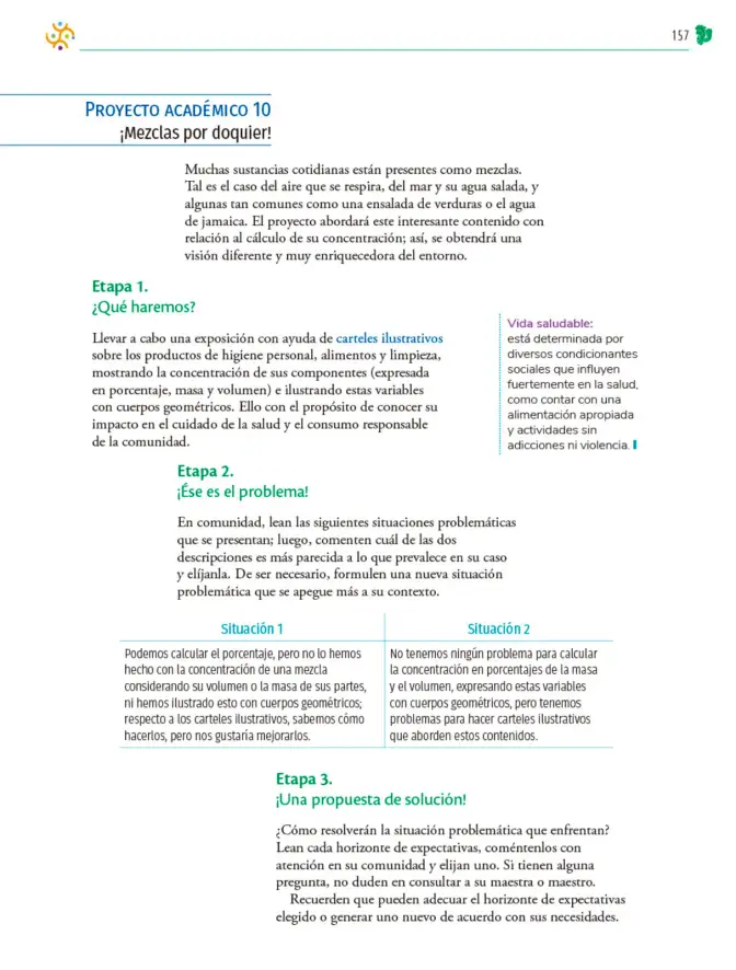 Página 158 de Colección Nanahuatzin. Nuestro libro de Proyectos. Tomo I. Libro de Educación Telesecundaria Grado 3° Ciclo Escolar 2025 - 2026