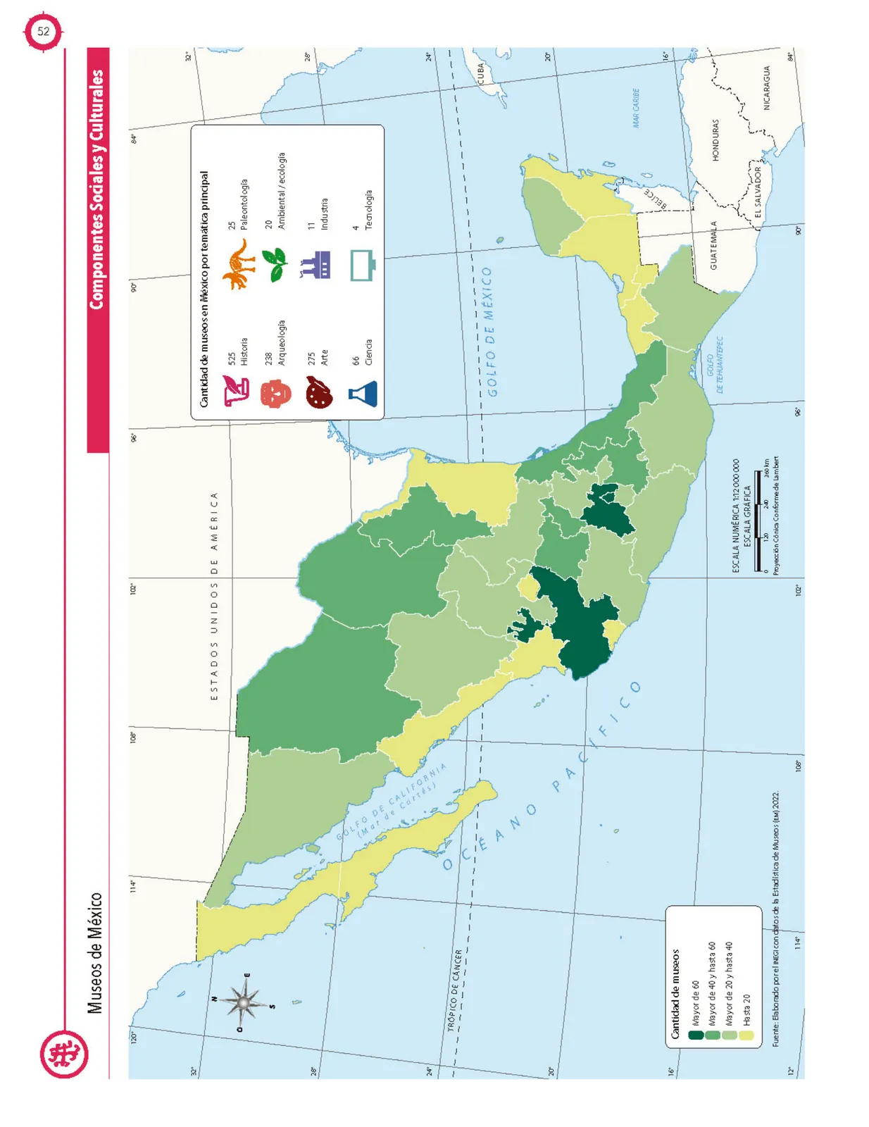 Miniatura página 53 de Cartografía de México y el mundo.   Libro de Educación Primaria Grado 4°  Ciclo Escolar 2025 - 2026