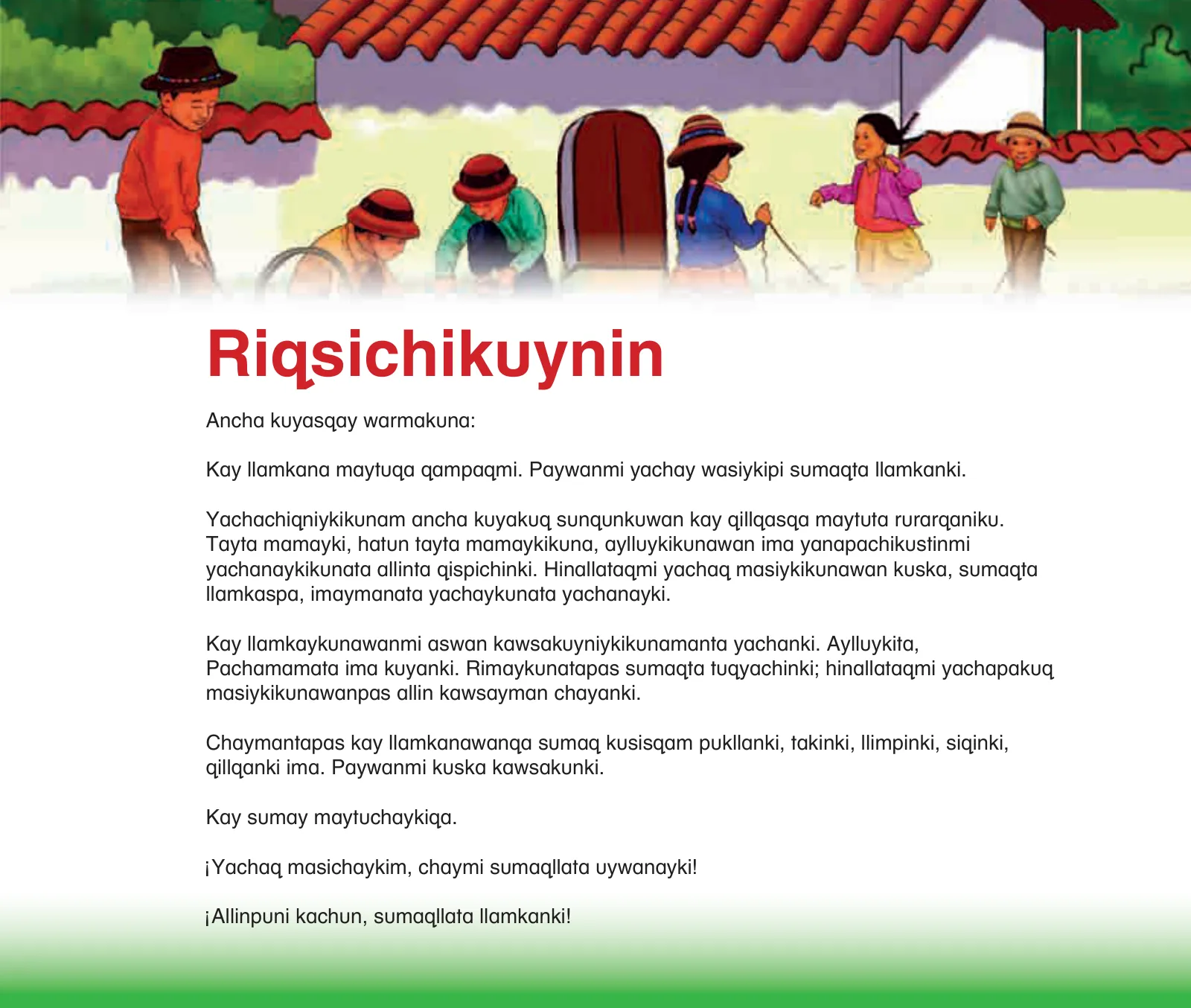 Página 5 de Kuska yachasunchik : cuaderno de trabajo y folder - inicial 5 años Quechua chanka · 2020
