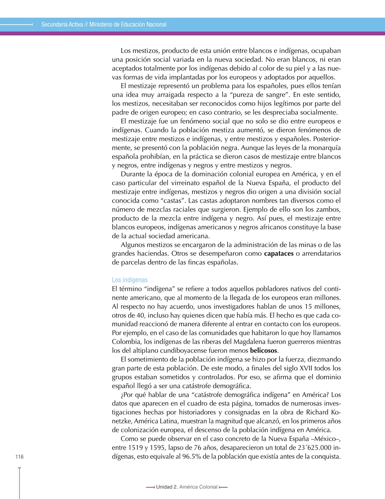 Página 116 de Ciencias Sociales 8° · Secundaria Activa
