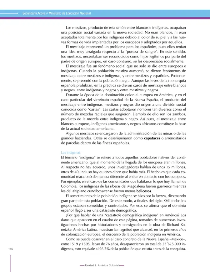 Página 116 de Ciencias Sociales 8° · Secundaria Activa