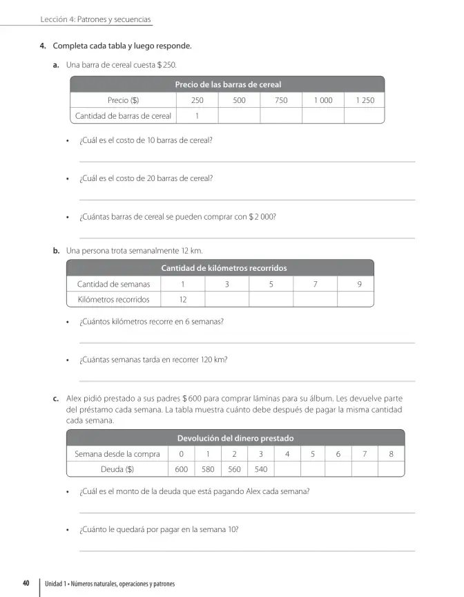 Página 42 de Matemática – Quinto Básico | Texto del Estudiante MINEDUC – Descargar PDF · 2024