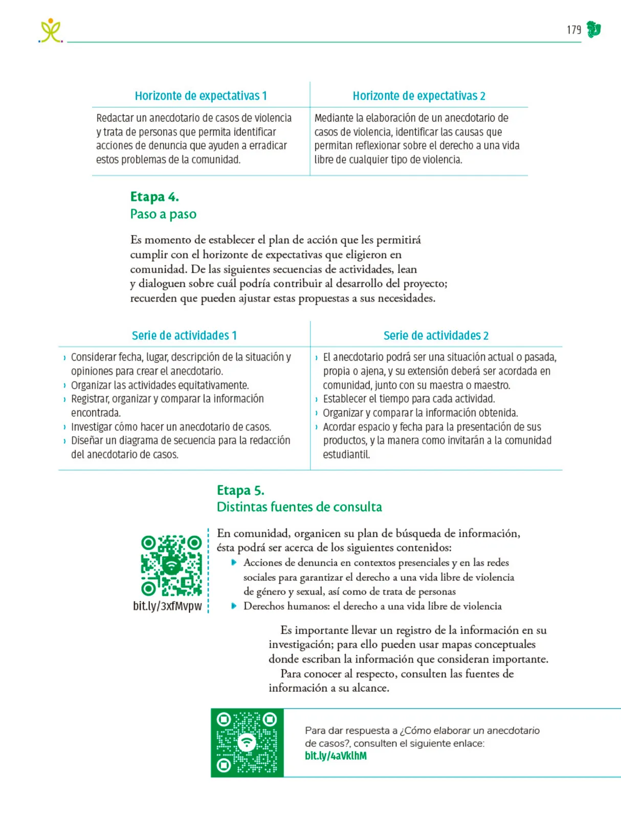 Miniatura página 180 de Colección Nanahuatzin. Nuestro libro de Proyectos.  Tomo II.  Libro de Educación Telesecundaria Grado 3°  Ciclo Escolar 2025 - 2026