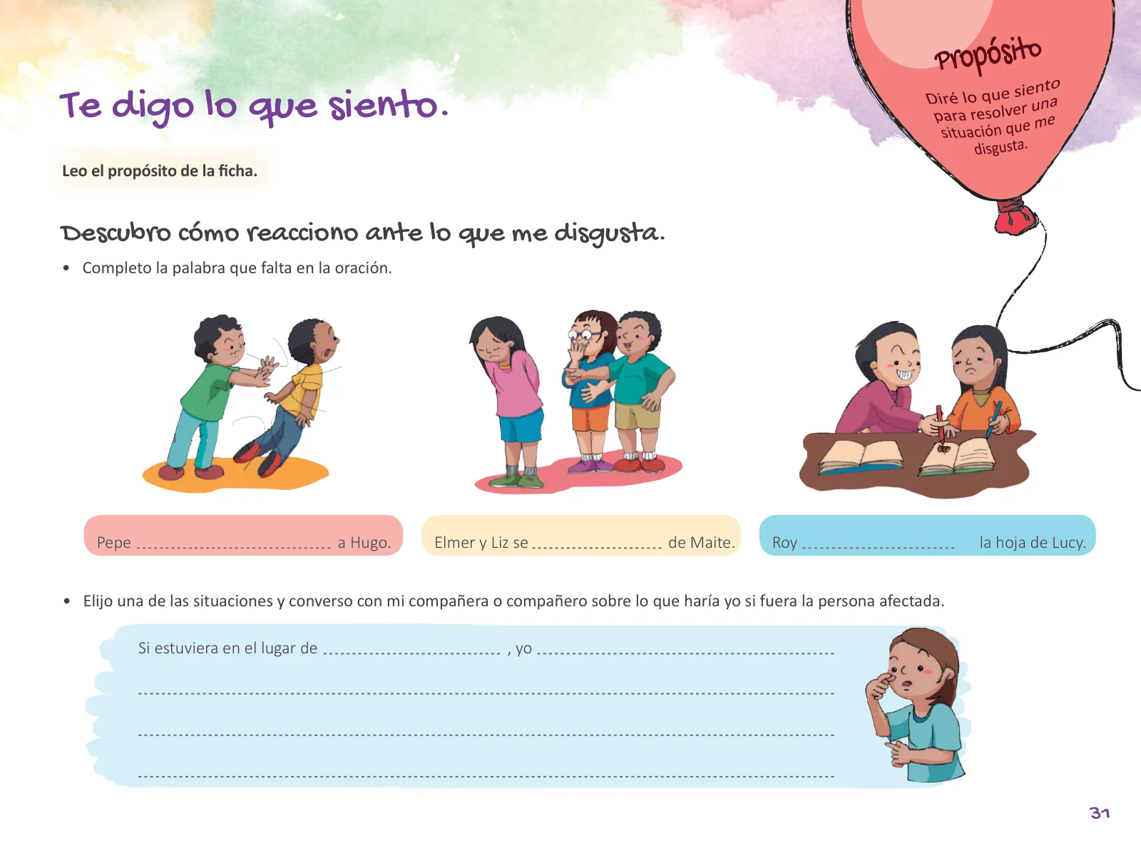 Página 33 de Cuadernillo de Tutoría Cuarto Grado Educación Primaria 2019 · 2019