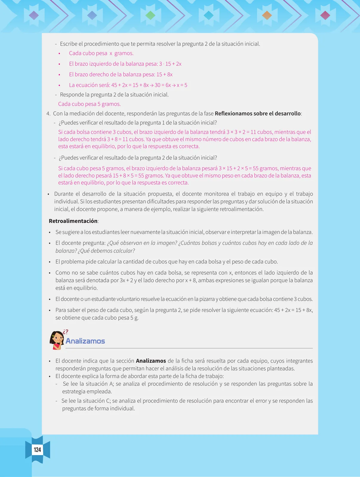 Página 126 de Resolvamos problemas 1 : manual para el docente 2018 · 2018