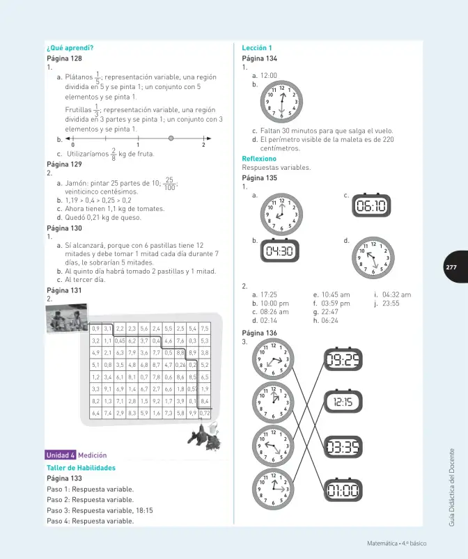 Página 292 de Matemática – Cuarto Básico | Texto del Estudiante MINEDUC – Descargar PDF · 2024