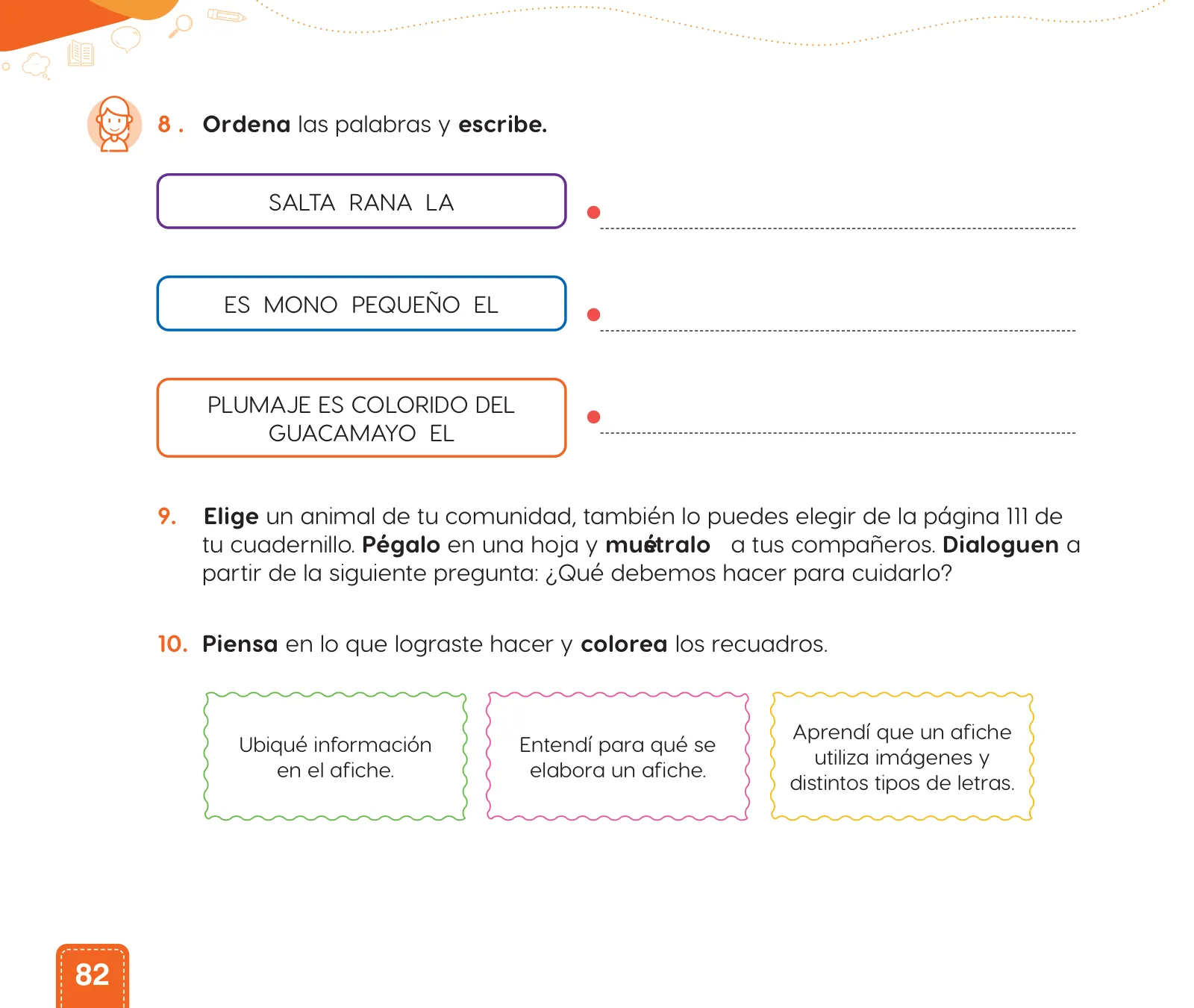 Página 84 de Cuadernillo de Comunicación 1, primer grado de Primaria · 2023