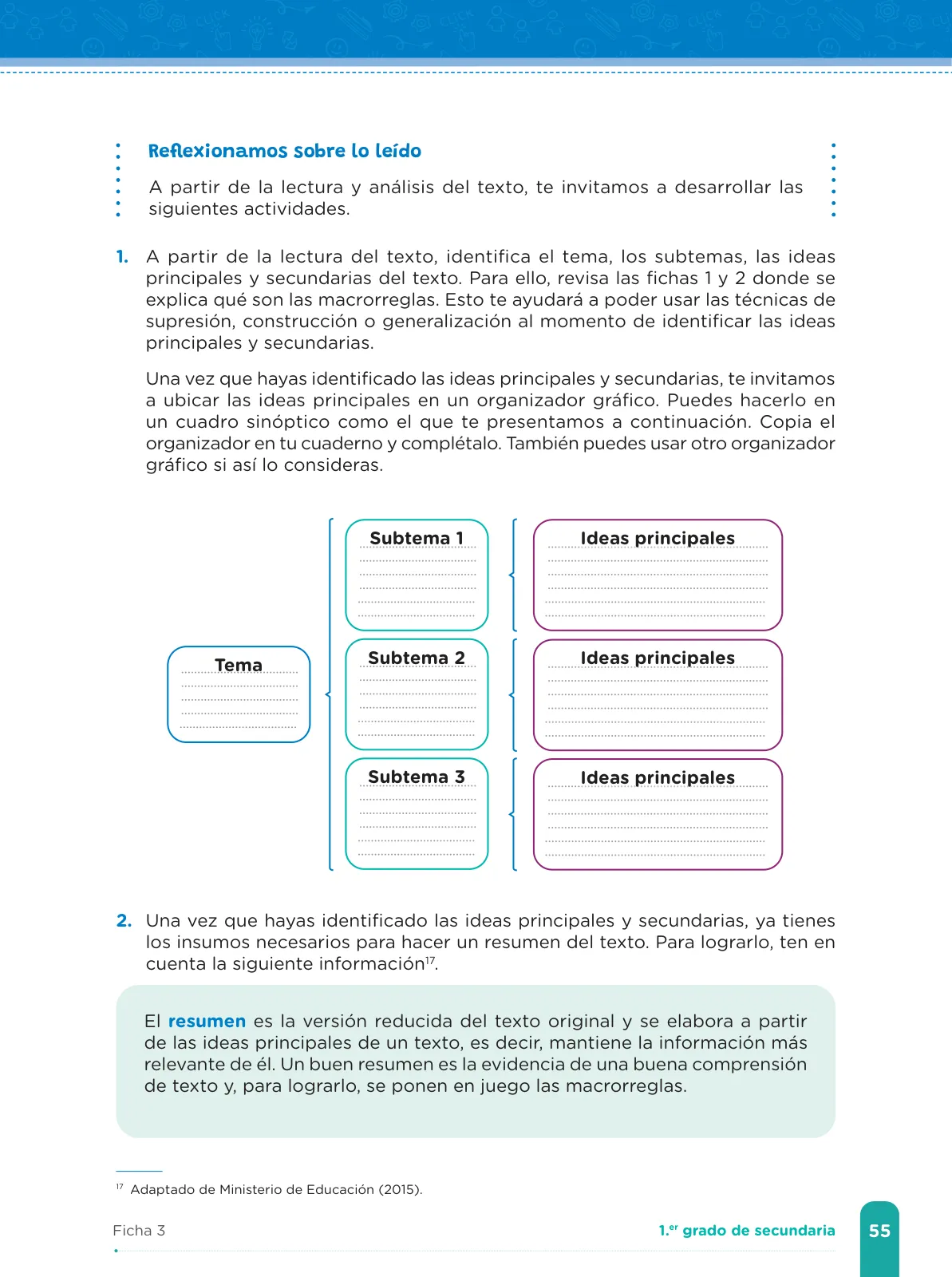 Miniatura página 57 de Fichas de aprendizaje de Comunicación 1 · 2024