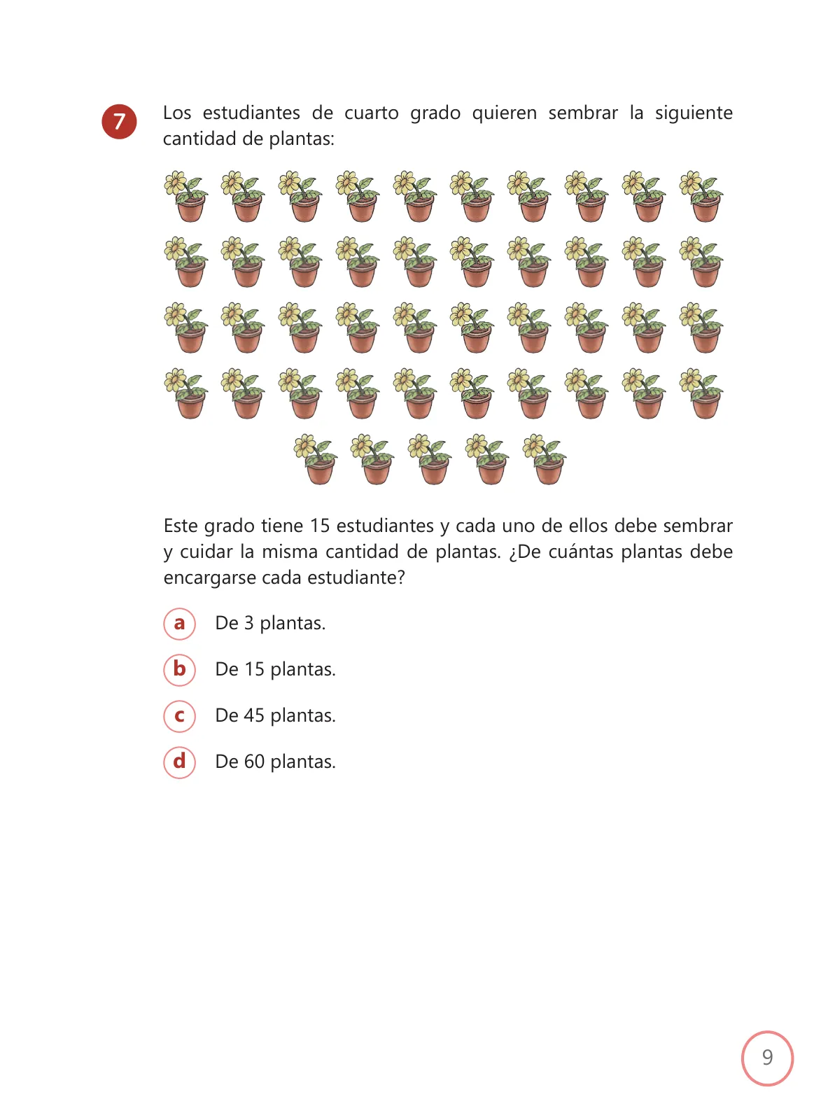Miniatura página 9 de Kit de evaluación Proceso 1 Demostrando lo que aprendimos : Matemática, segundo trimestre, ﻿Cuarto grado - Primaria · 2019