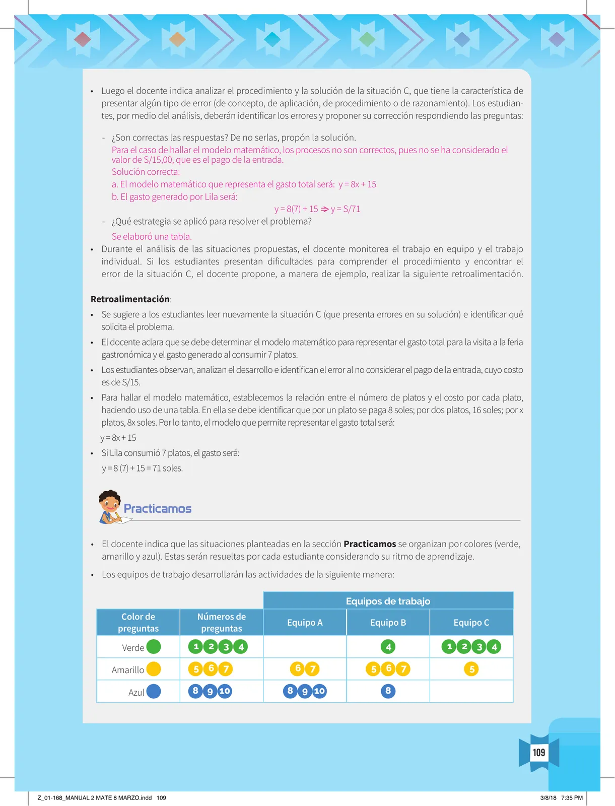 Miniatura página 111 de Resolvamos problemas 2 : manual para el docente 2018 · 2018