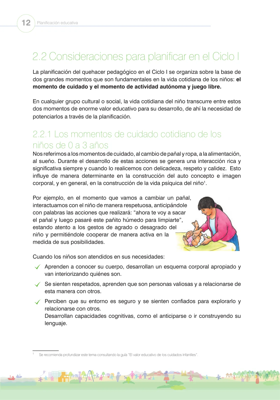 Página 14 de La planificación del proceso de enseñanza aprendizaje y la evaluación formativa en Ciclo I : guía cartilla de orientación planificación educativa · 2024