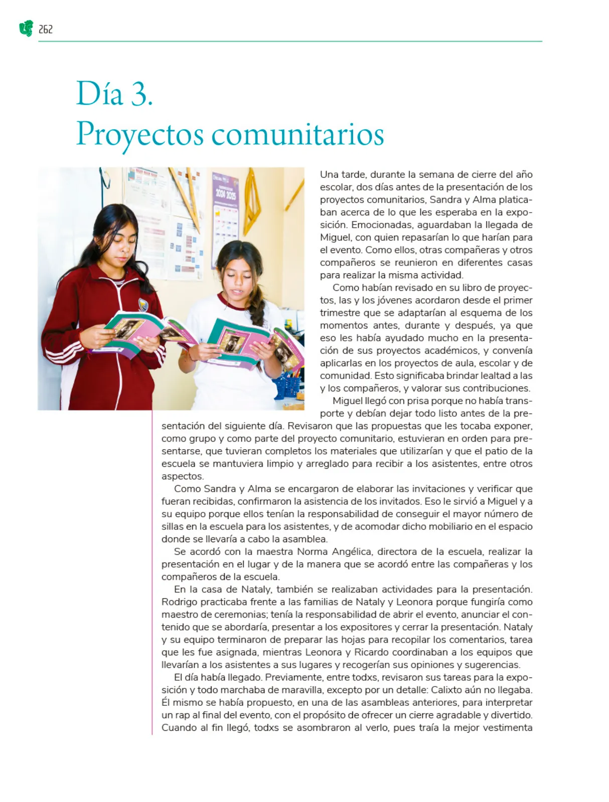 Página 263 de Colección Ximhai. Nuestro libro de Proyectos.  Tomo III.  Libro de Educación Telesecundaria Grado 1°  Ciclo Escolar 2025 - 2026