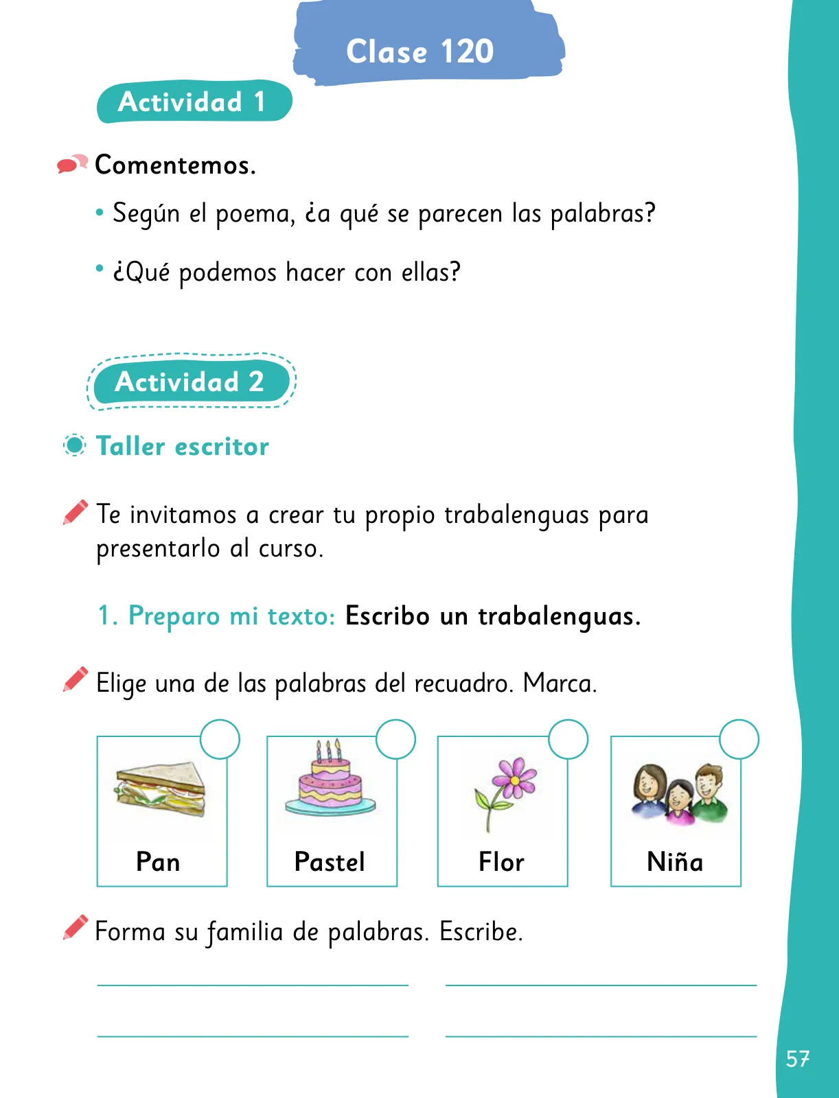 Página 59 de Lenguaje y Comunicación – Segundo Básico – Texto del Estudiante MINEDUC – Descargar PDF · 2024