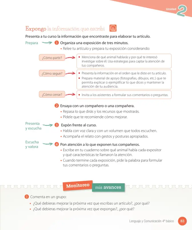 Página 85 de Lenguaje y Comunicación – Cuarto Básico | Texto del Estudiante MINEDUC – Descargar PDF · 2024