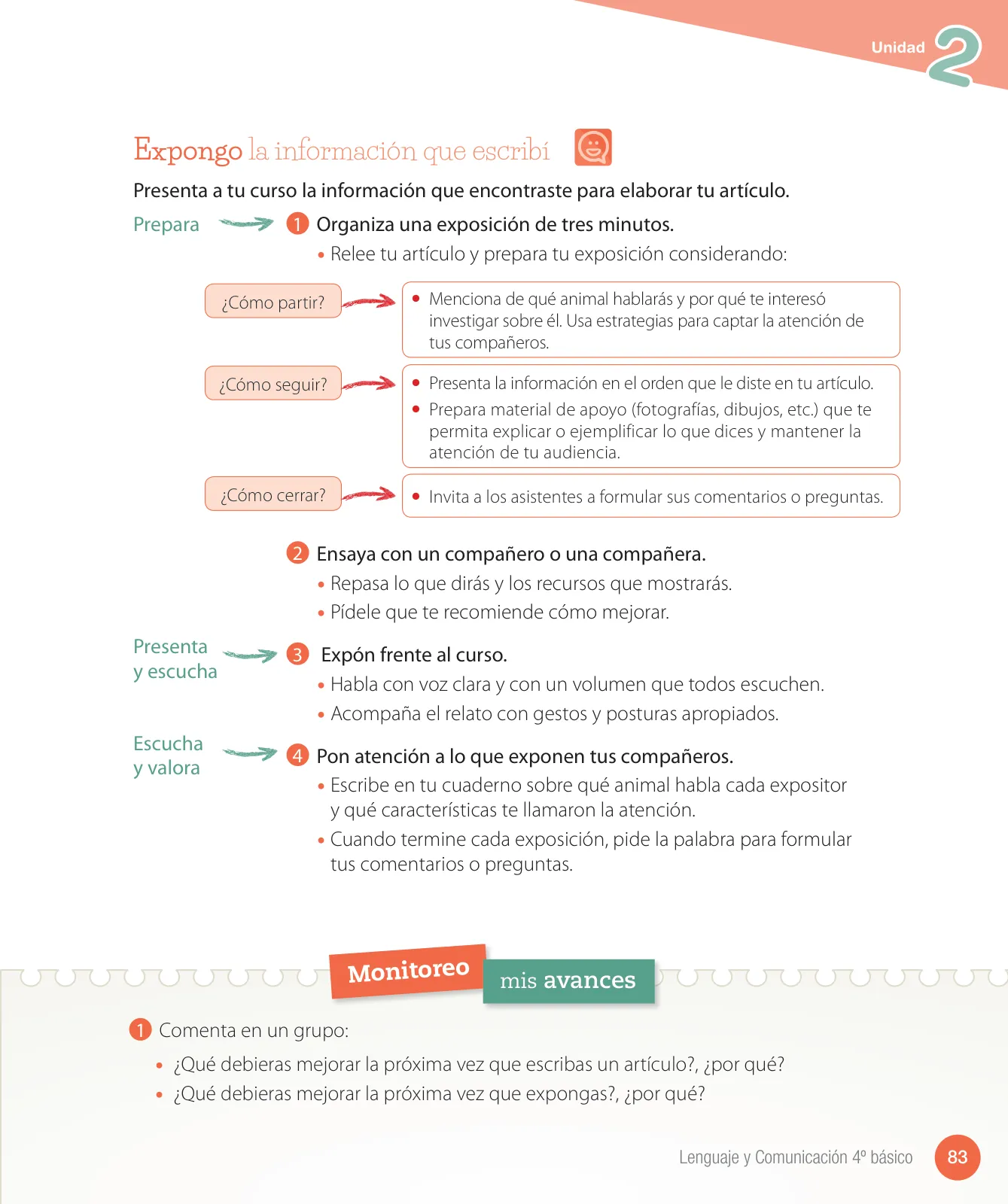 Miniatura página 85 de Lenguaje y Comunicación – Cuarto Básico | Texto del Estudiante MINEDUC – Descargar PDF · 2024