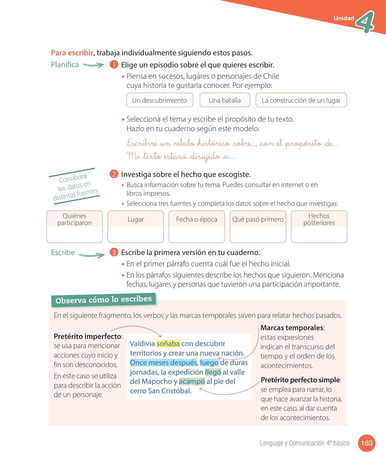 Miniatura página 165 de Lenguaje y Comunicación – Cuarto Básico | Texto del Estudiante MINEDUC – Descargar PDF · 2024