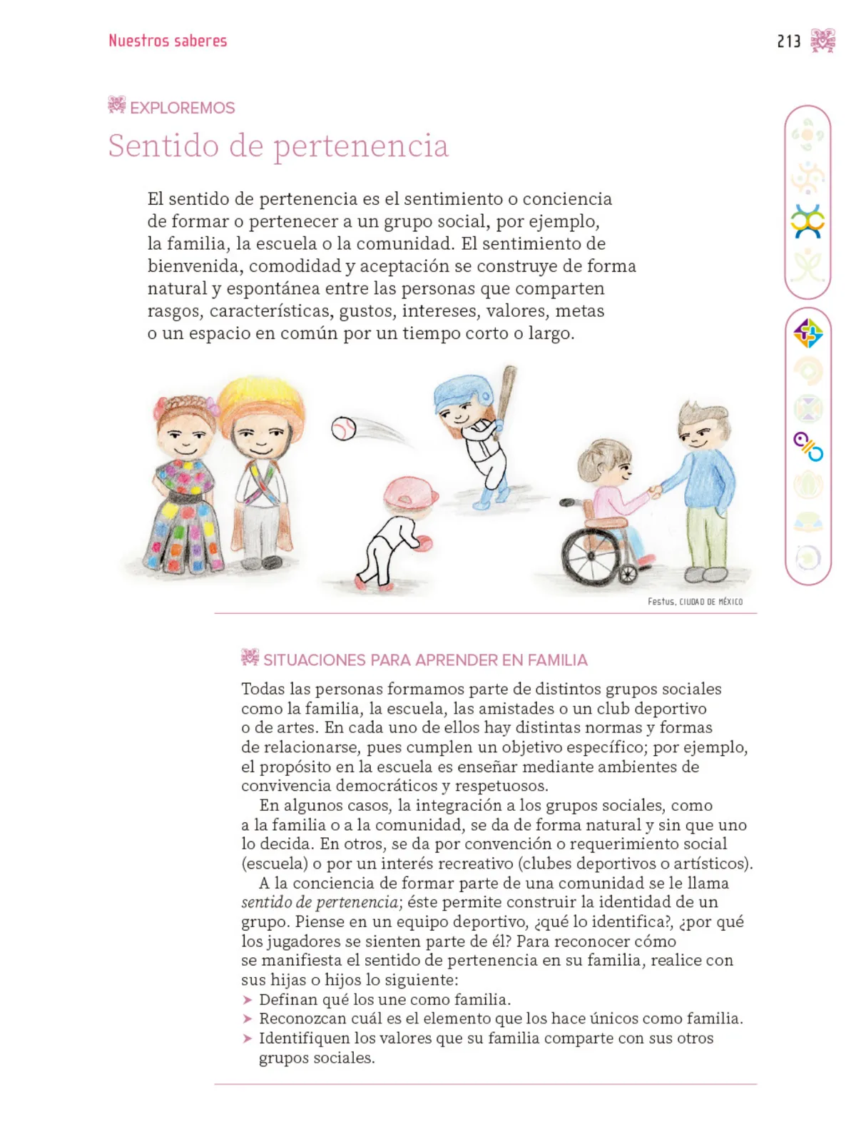 Miniatura página 214 de Nuestros saberes: Libro para alumnos, maestros y familia.   Libro de Educación Primaria Grado 3°  Ciclo Escolar 2025 - 2026