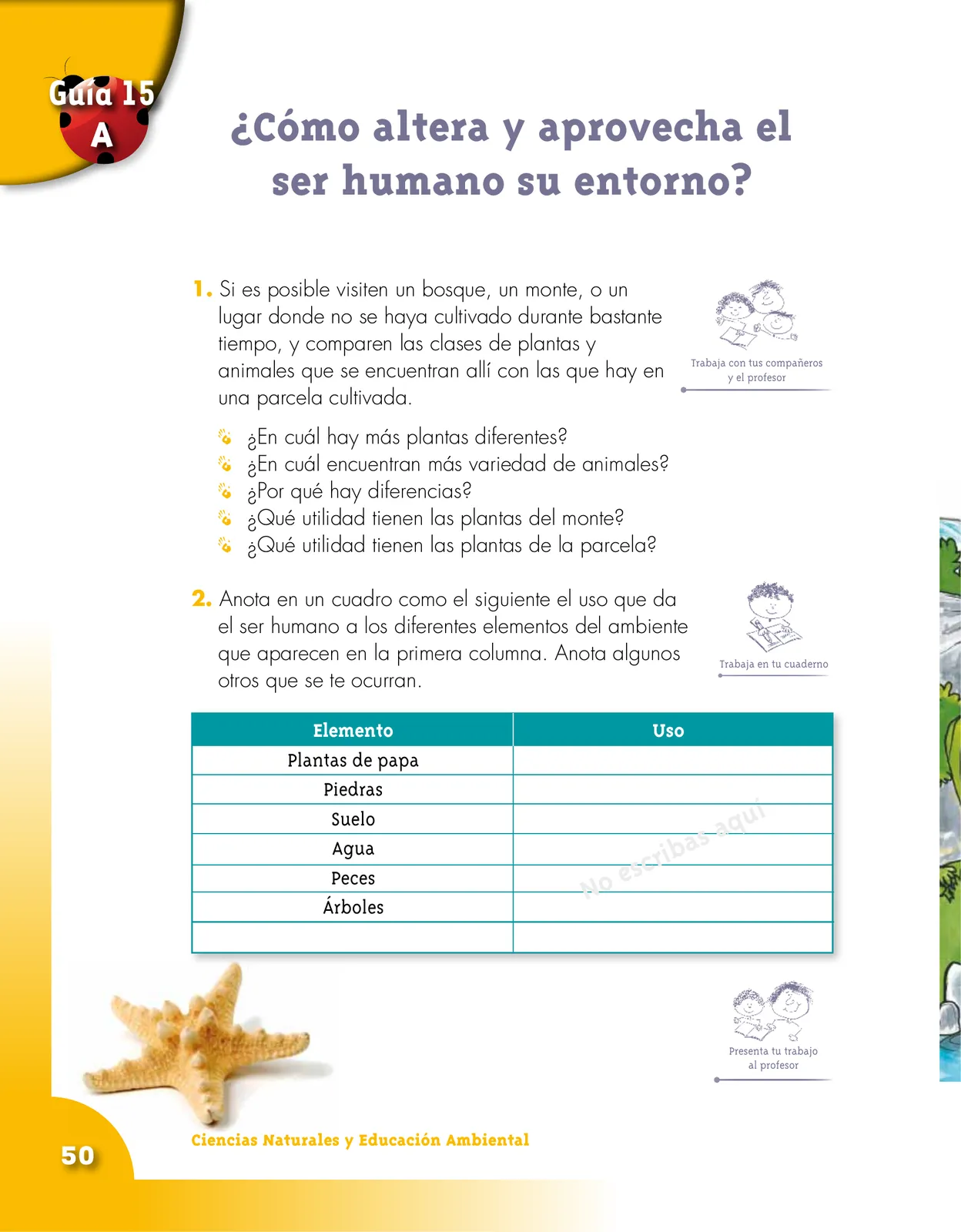 Página 50 de Ciencias Naturales 3° · Cartilla 02