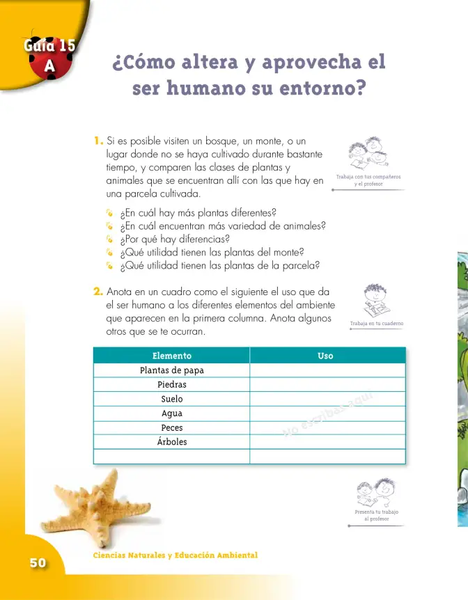 Página 50 de Ciencias Naturales 3° · Cartilla 02