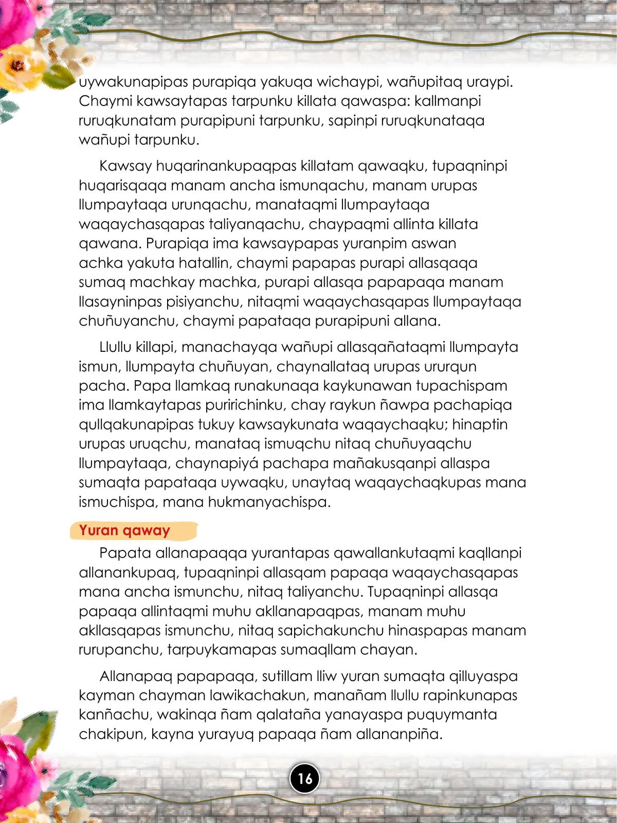 Miniatura página 18 de Llaqtanchikpa kawsayninkuna - Chanka : saberes de los pueblos - Comunicación y Ciencia y Tecnología quechua, variante Chanca · 2021