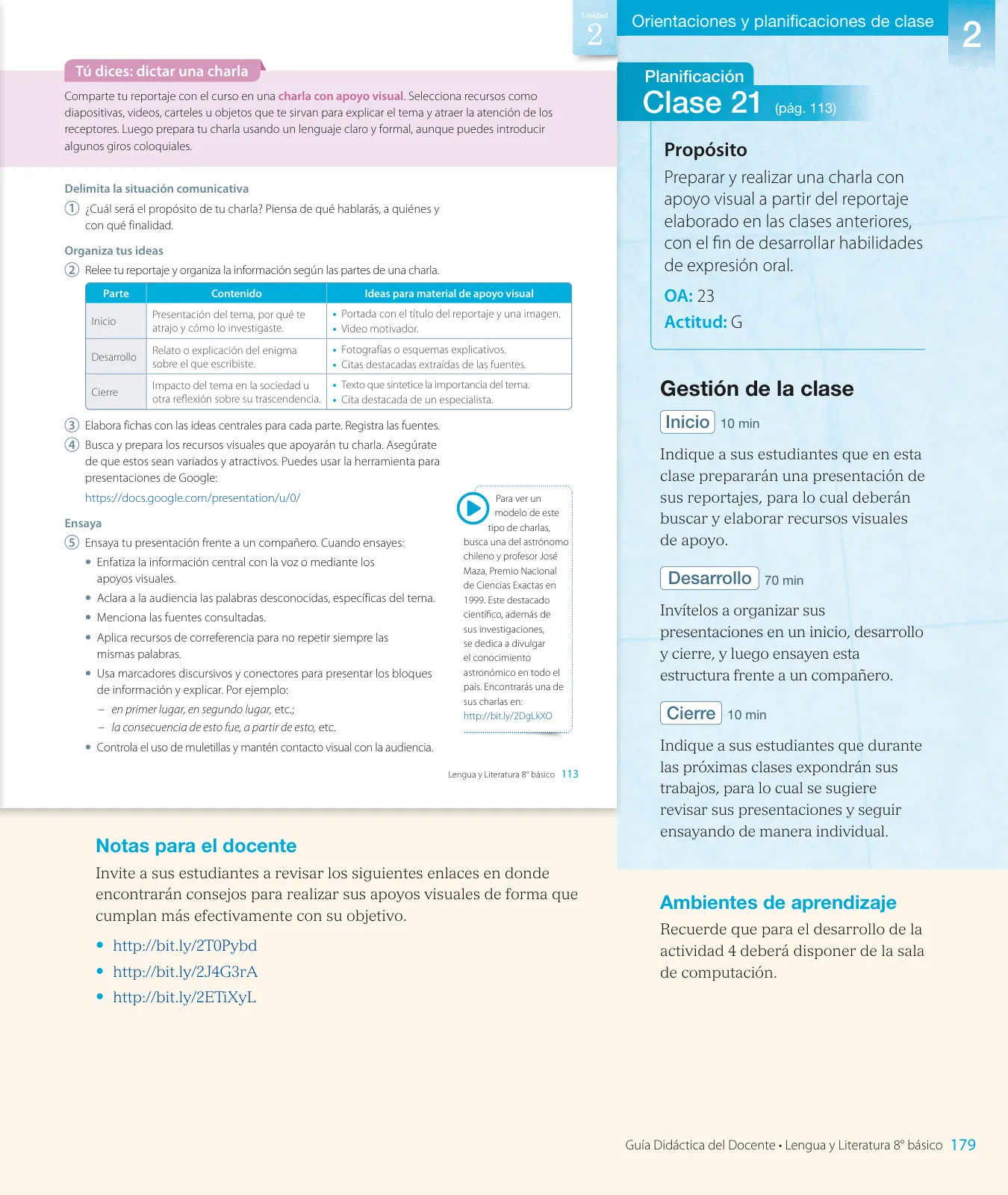 Página 181 de Lengua y Literatura – Octavo Básico | Texto del Estudiante MINEDUC – Descargar PDF · 2024
