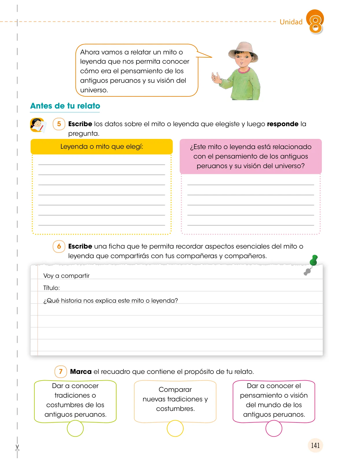 Miniatura página 142 de Comunicación 5 : cuaderno de trabajo para quinto grado de Educación Primaria 2019 · 2019