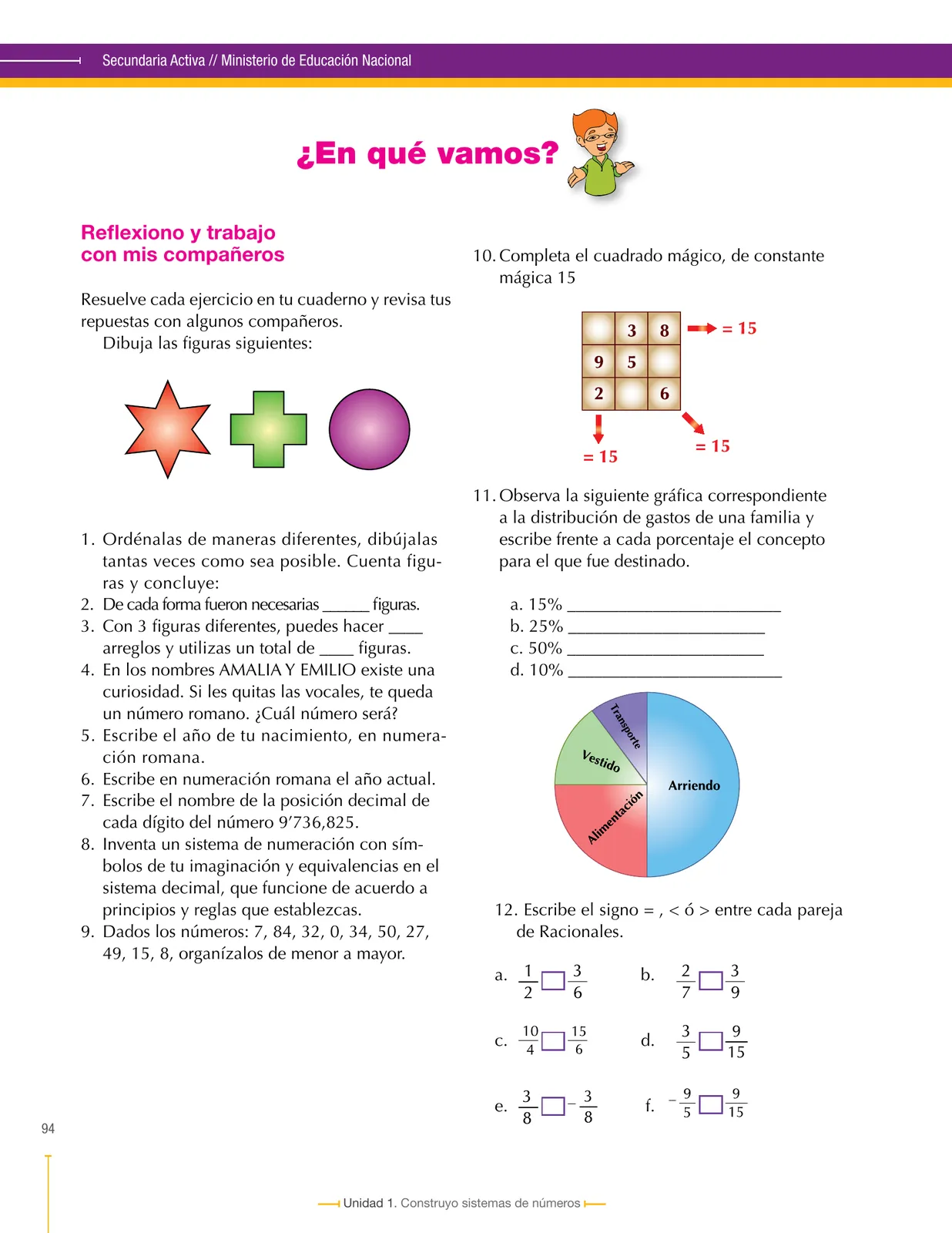 Miniatura página 94 de Matematica 6° · Secundaria Activa