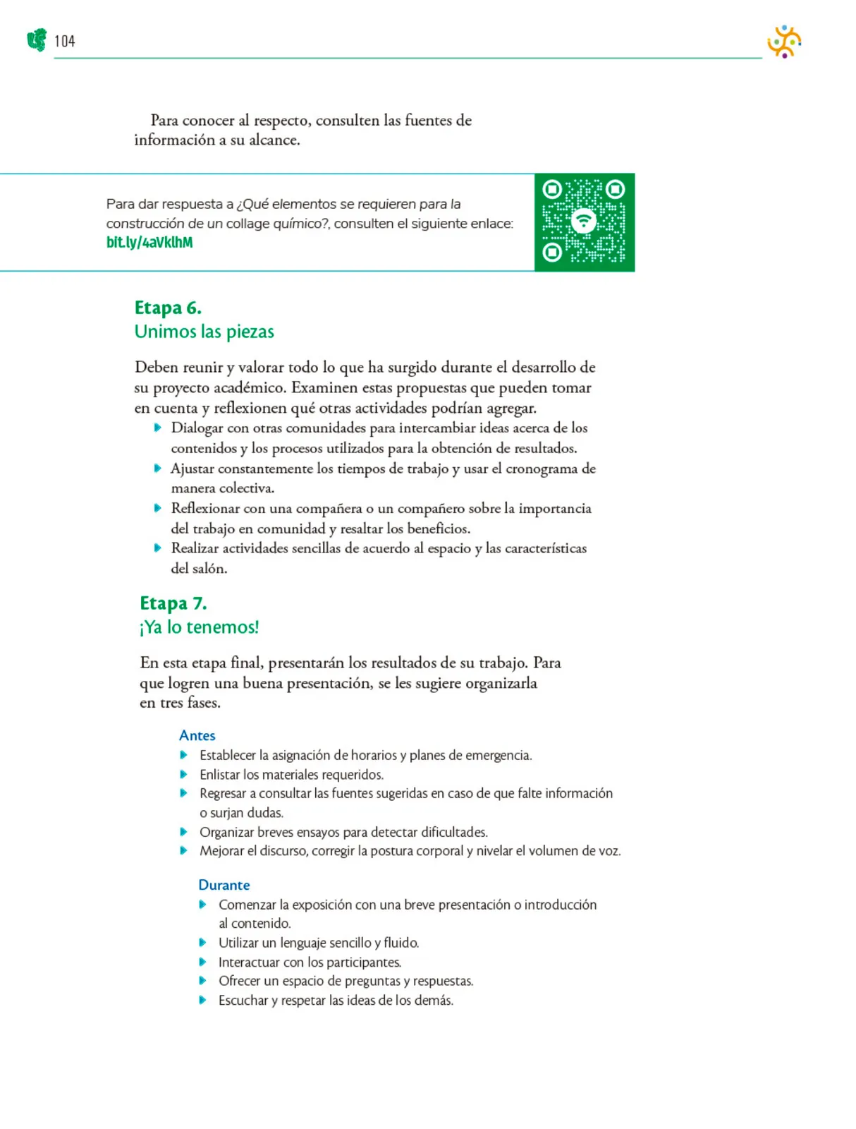 Página 105 de Colección Nanahuatzin. Nuestro libro de Proyectos.  Tomo II.  Libro de Educación Telesecundaria Grado 3°  Ciclo Escolar 2025 - 2026