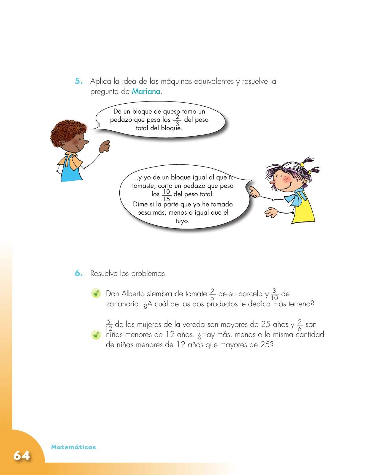 Página 64 de Matematica 5° · Cartilla 01