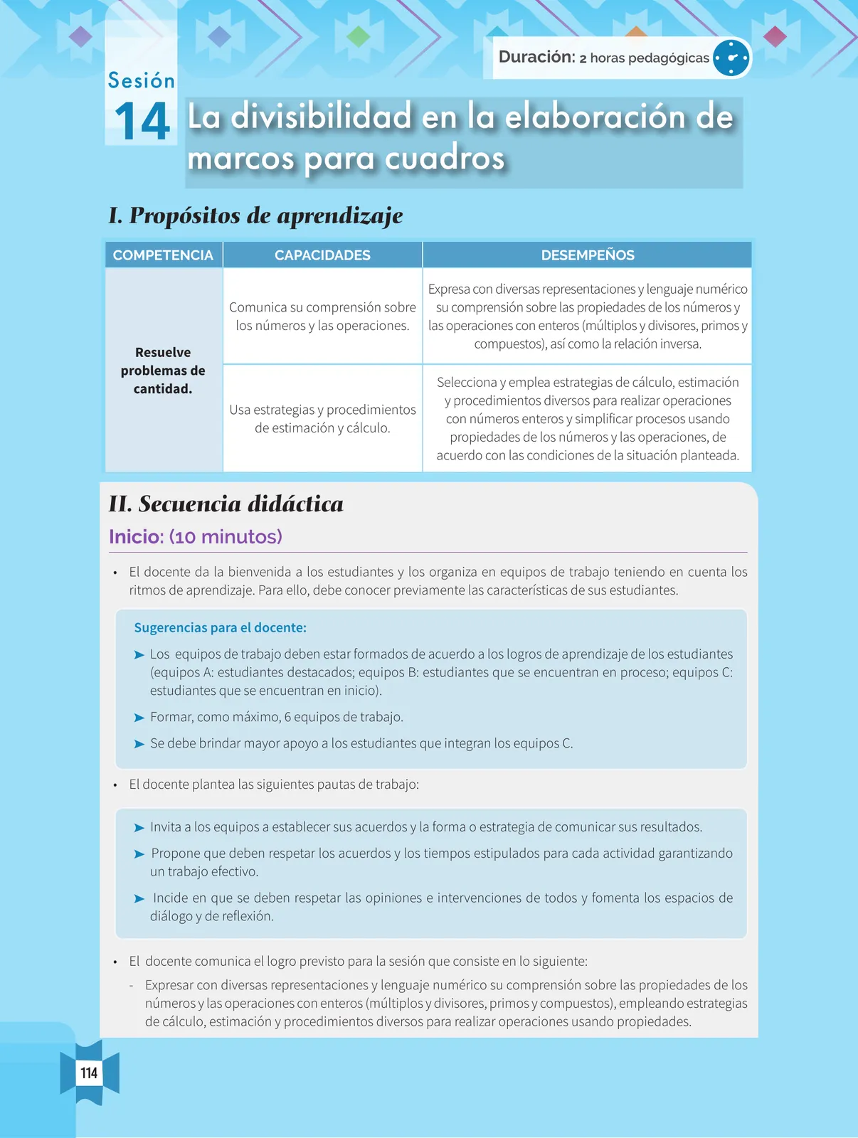 Miniatura página 116 de Resolvamos problemas 1 : manual para el docente 2018 · 2018