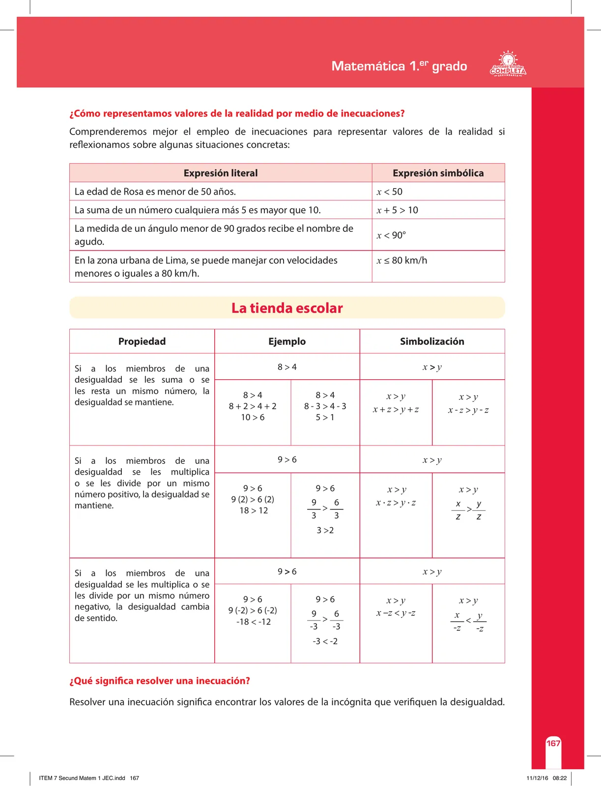 Página 167 de Matemática 1 : cuaderno de reforzamiento pedagógico - JEC · 2016