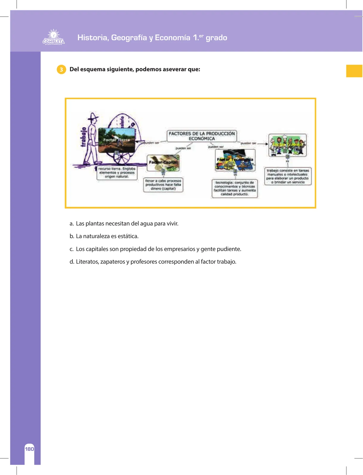 Miniatura página 180 de Historia, Geografía y Economía 1 : cuaderno de reforzamiento pedagógico - JEC · 2016
