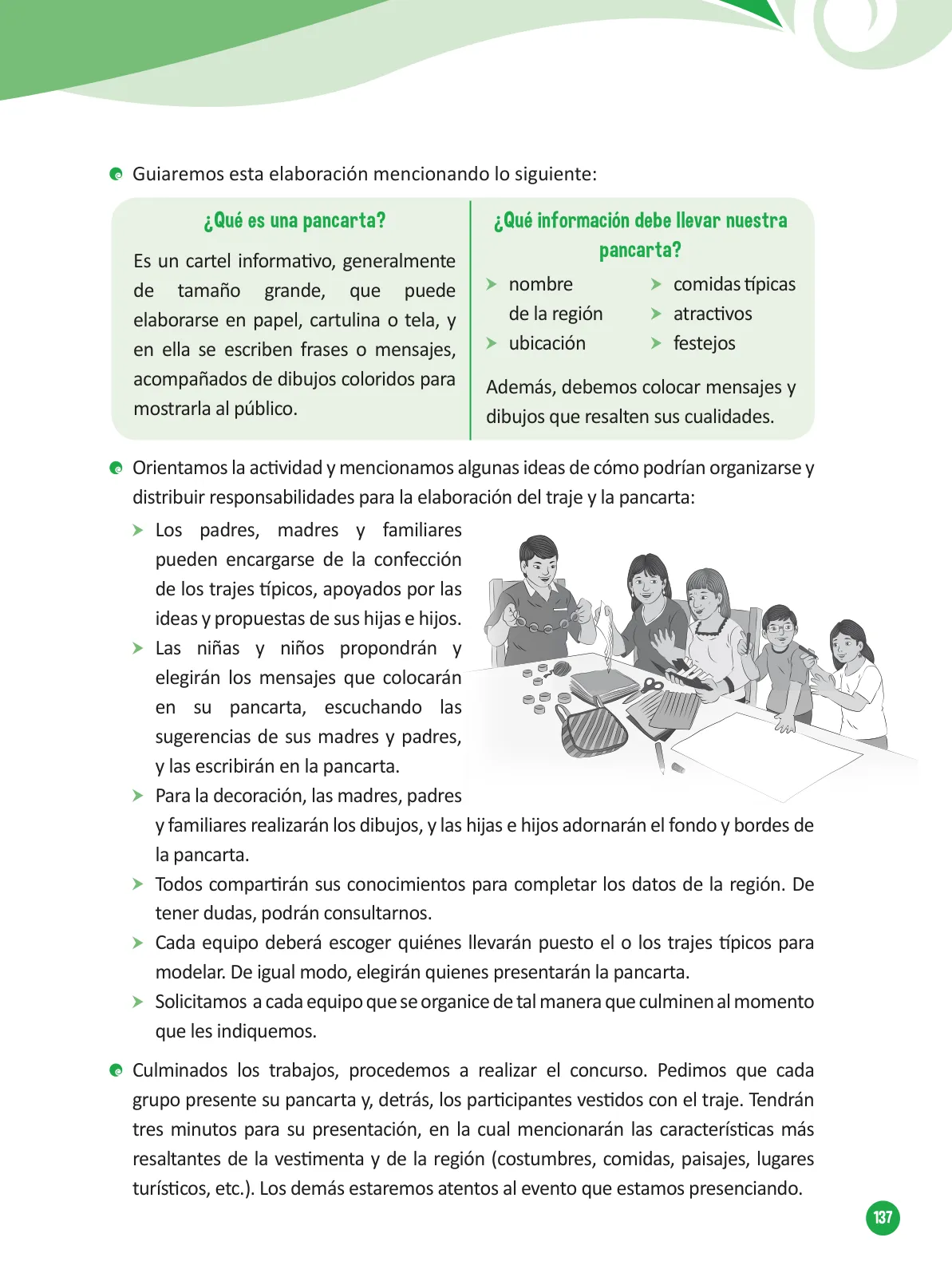 Página 139 de Guía para el trabajo docente con las familias del ciclo V de Primaria · 2016