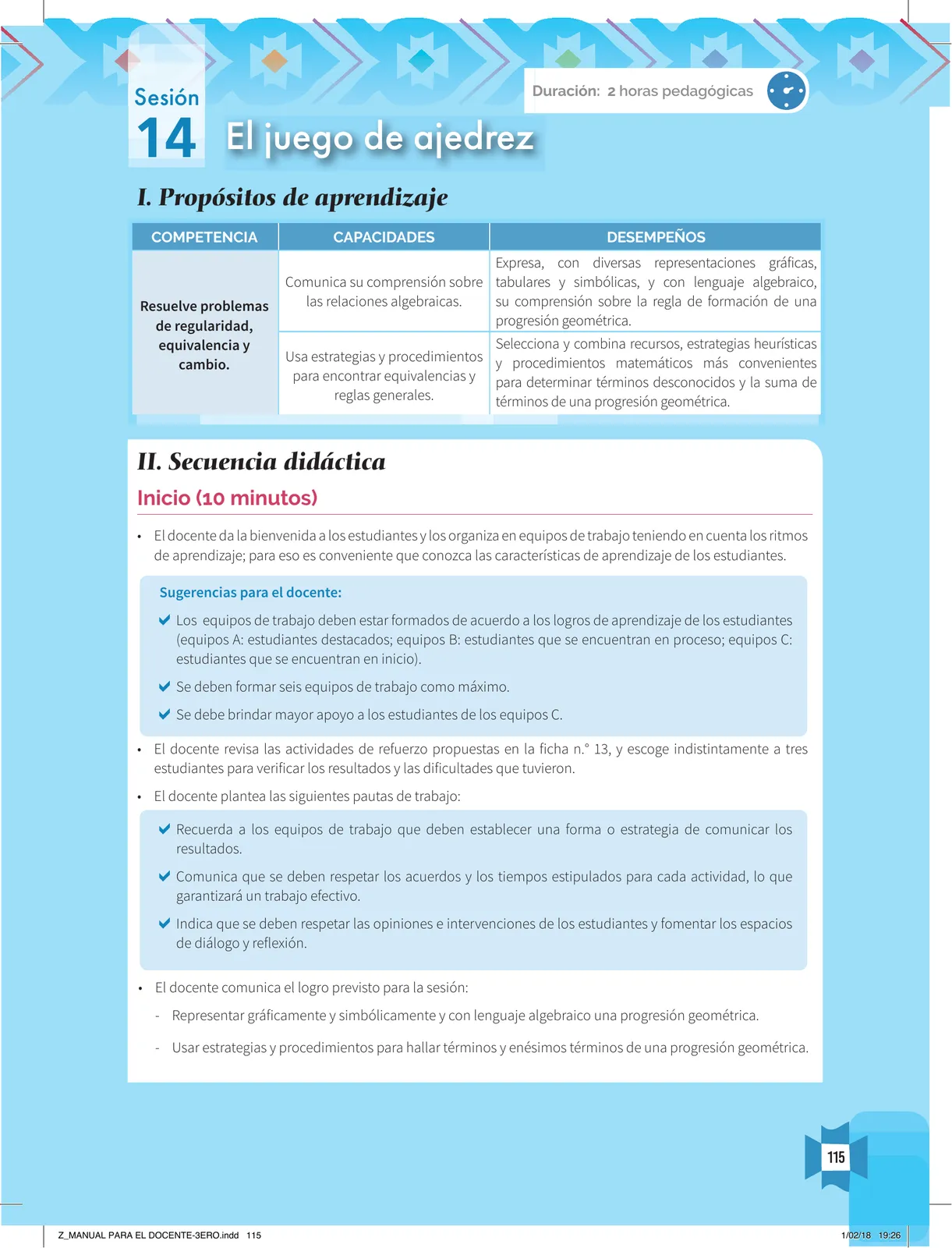 Miniatura página 117 de Resolvamos problemas 3 : manual para el docente 2018 · 2018