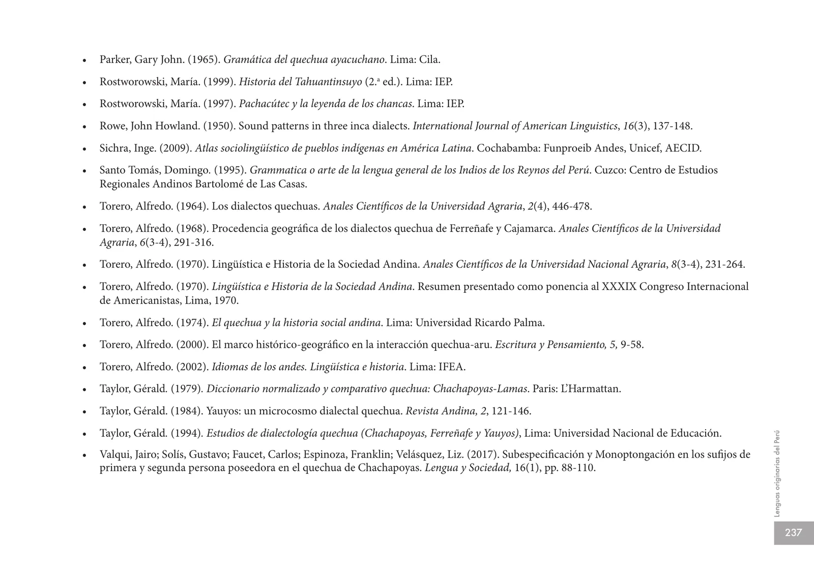 Página 239 de Lenguas originarias del Perú · 2018