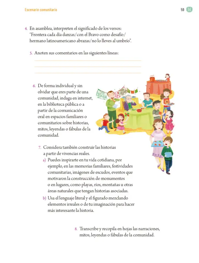Página 62 de Proyectos Comunitarios. Libro de Educación Primaria Grado 6° Ciclo Escolar 2025 - 2026