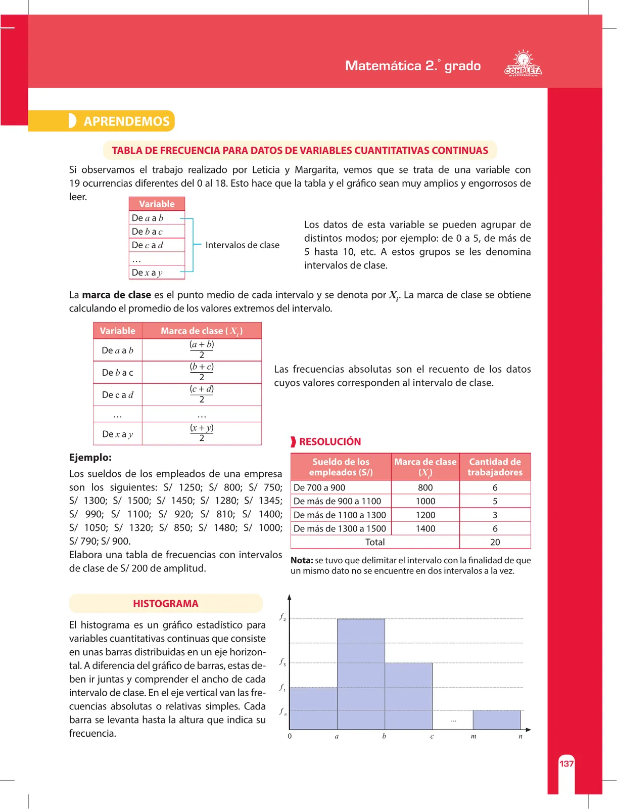Página 137 de Matemática 2 : cuaderno de reforzamiento pedagógico - JEC · 2016
